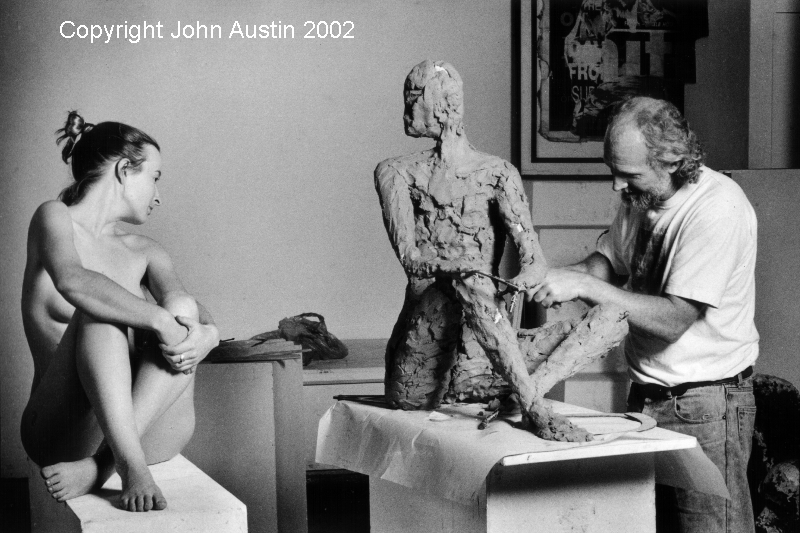 Greg James Sculptor and Debbie Ludlam Artist Portrait Fremantle 2000 artist portrait7E19.jpg - © John Austin