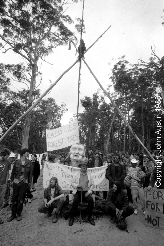 Forest Protest Jack Davis Noongar Writer Lane Forest Northcliffe 1998 - © John Austin